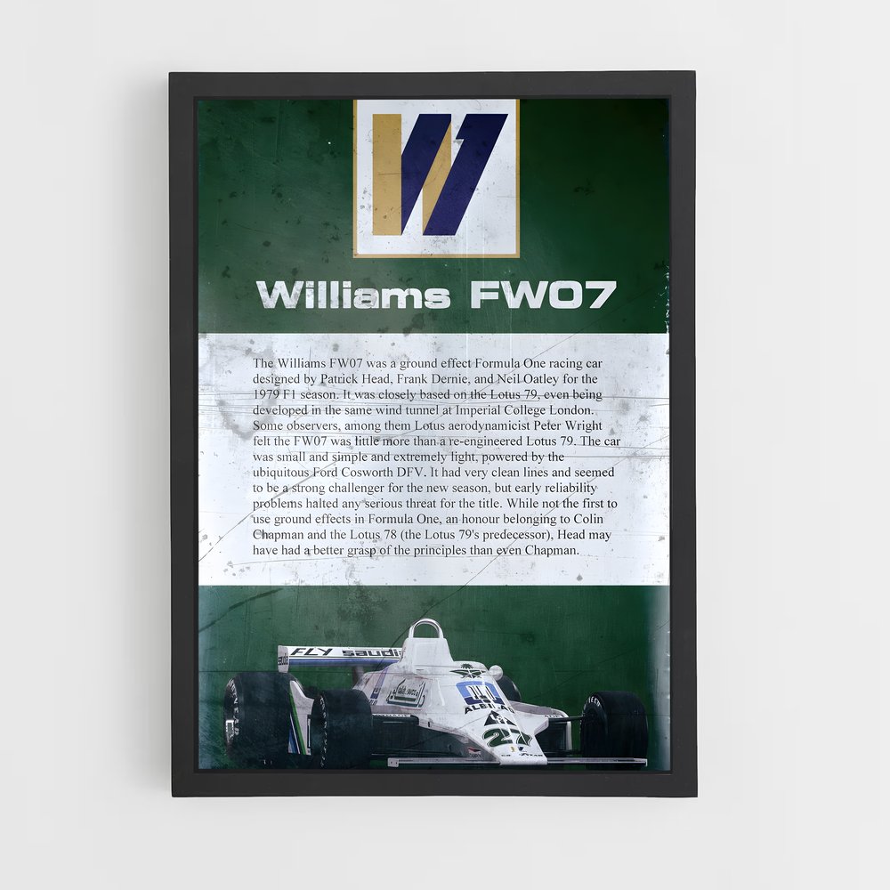 Poster Williams Mania – affiche Voitures de Formule 1 (vue 2)